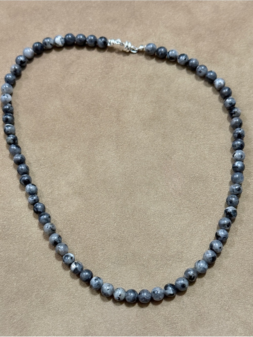 Gray Jasper Beaded Necklace - Timeless Neutral Style